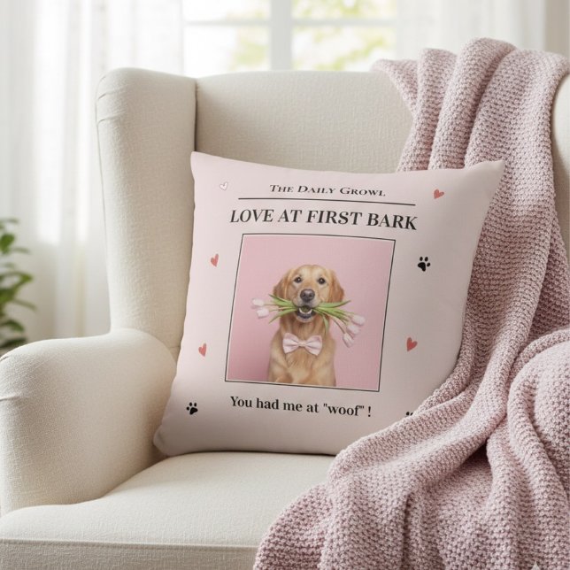Almohada Personalizada de Perro 'Amor a Primera La (Subido por el creador)