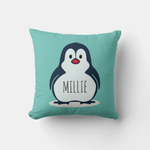 Almohada personalizada de pingüino esponjoso