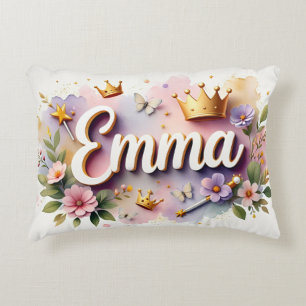 Almohada Personalizada de Princesa con Nombre Flor