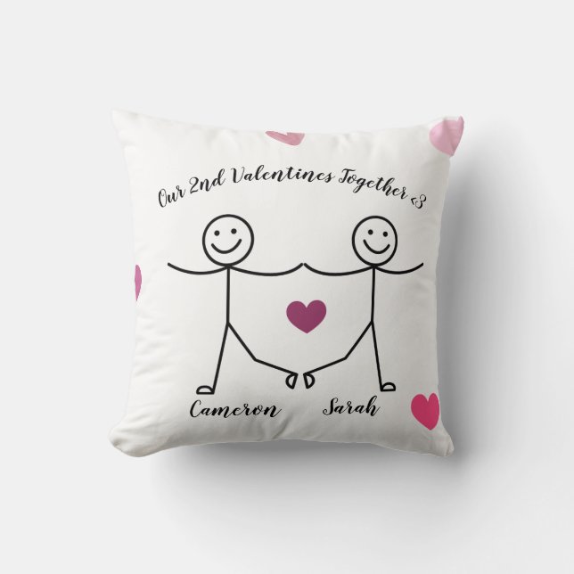  Almohada personalizada de San Valentín  (Anverso)