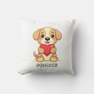 Almohada personalizada de San Valentín con cachorr