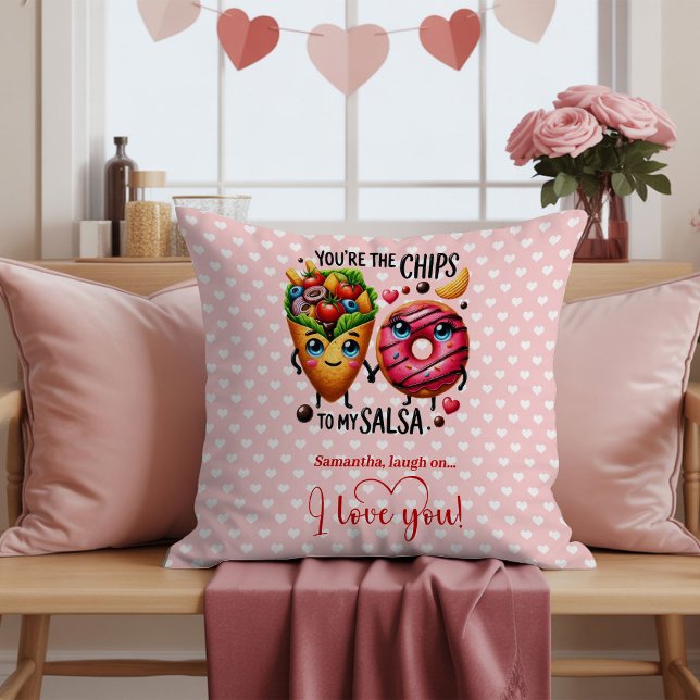 Almohada personalizada de San Valentín con frutas  (Personalized Cartoon Fruit Funny Valentine Pillow

)