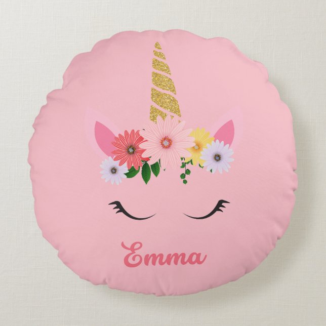 Almohada Personalizada de Unicornio (Anverso)