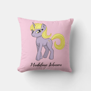 Almohada personalizada de unicornio para niña