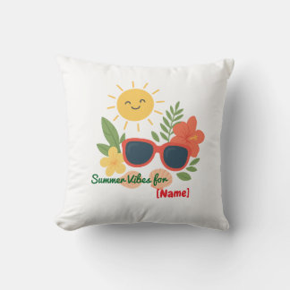 Almohada personalizada de verano para nombre