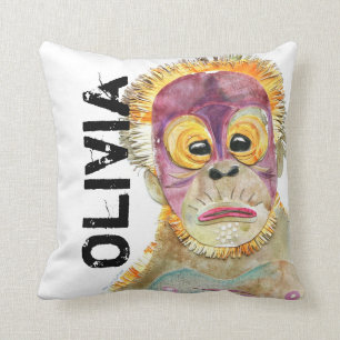 Almohada personalizada del arte de la acuarela del