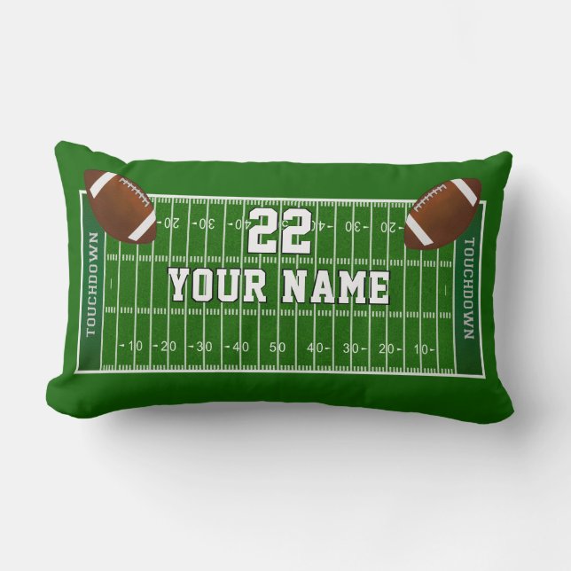 Almohada personalizada del campo de fútbol, (Anverso)