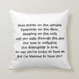 Almohada personalizada del mascota con la foto