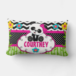 Almohada personalizada del oso de panda del sitio