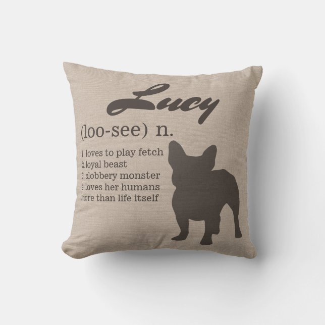 Almohada personalizada del perro - regalo de los (Anverso)