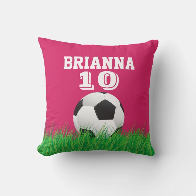 Almohada personalizada del rosa de la bola del (Anverso)