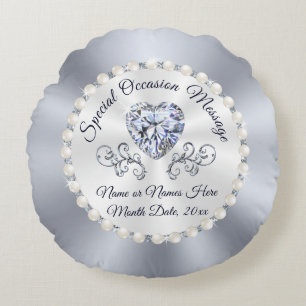 Almohada personalizada diamante elegante del