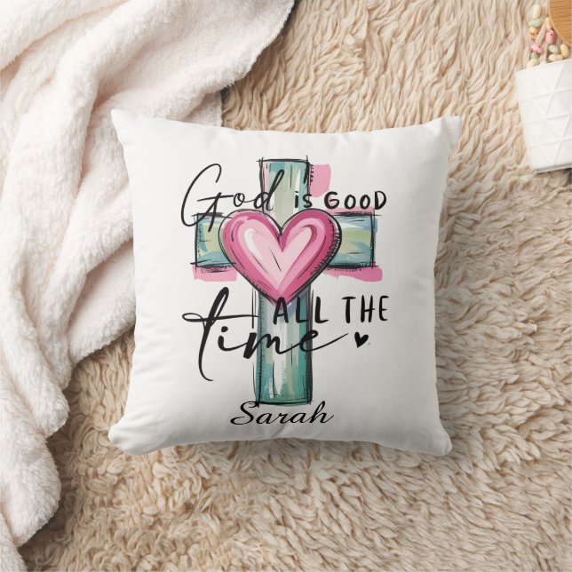 Almohada Personalizada Dios es Bueno Todo el Tiemp (Manta)