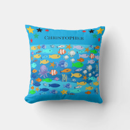 Almohada personalizada - diseño de pez - regalo id