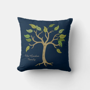 Almohada personalizada elegante del árbol de
