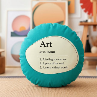 Almohada personalizada estilo diccionario de arte