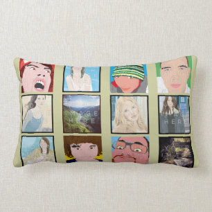 Almohada personalizada foto del mosaico de