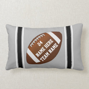 Almohada personalizada Lumbar del fútbol, TEXTO,
