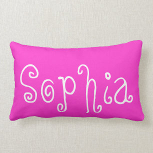 Almohada personalizada Lumbar rosado de Sophia