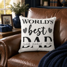 Almohada Personalizada 'Mejor Papá del Mundo'