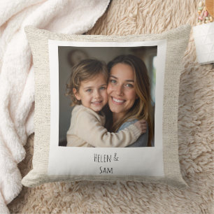 Almohada personalizada minimalista de foto con fal