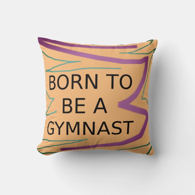 Almohada personalizada NACIDA PARA SER GIMNASTA (Anverso)