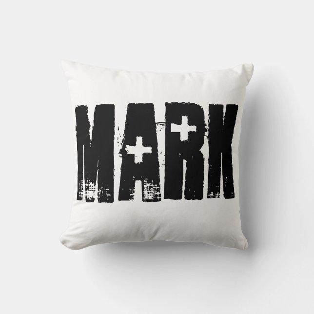 Almohada Personalizada Negra y Blanca (Anverso)