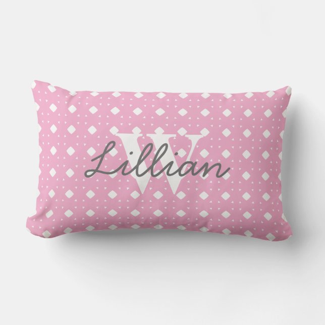 Almohada personalizada niña modelada rosa (Anverso)