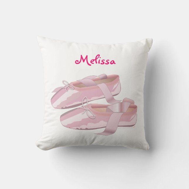 Almohada personalizada nombre de encargo rosado de (Anverso)