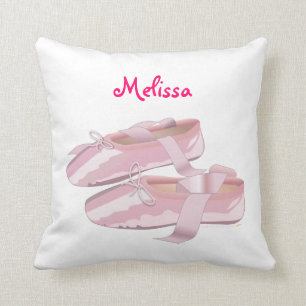 Almohada personalizada nombre de encargo rosado de