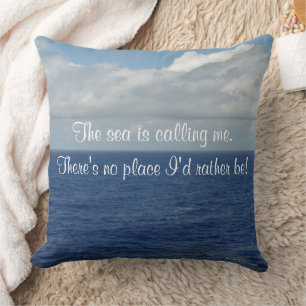 Almohada Personalizada Nubes Esponjosas Mar Azul