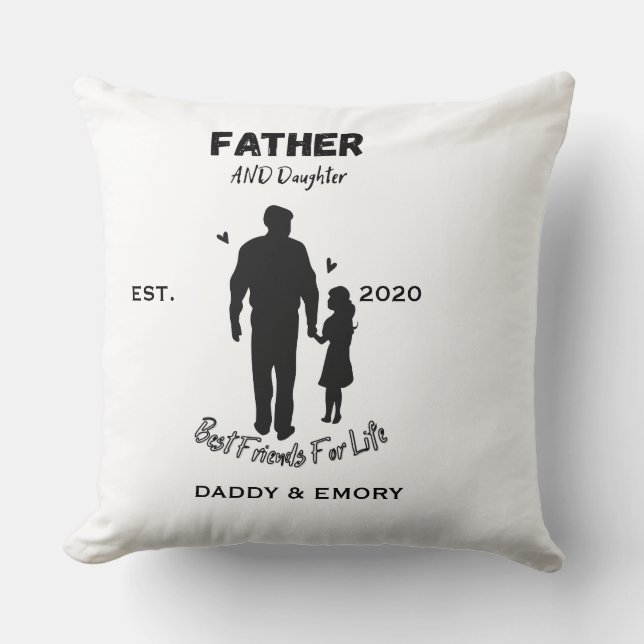 Almohada personalizada: Padre e hija mejores (Anverso)