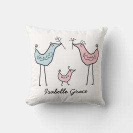 Almohada personalizada pájaro moderno del cuarto