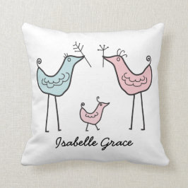 Almohada personalizada pájaro moderno del cuarto
