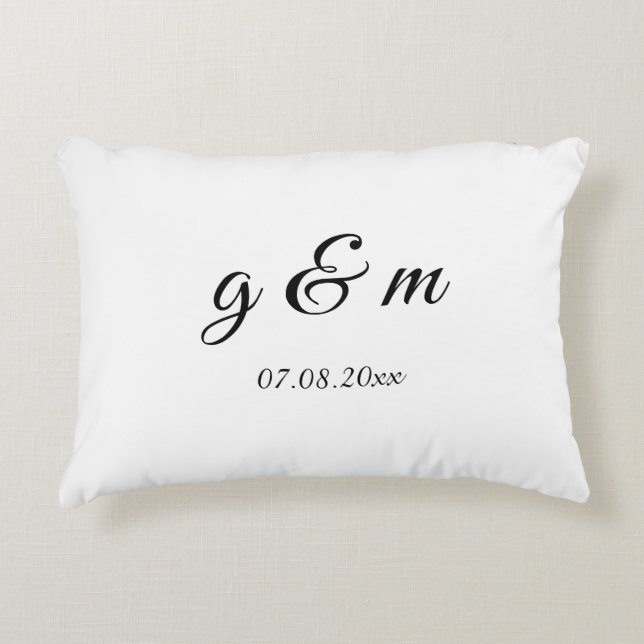 Almohada personalizada para boda – Letra personali (Anverso)