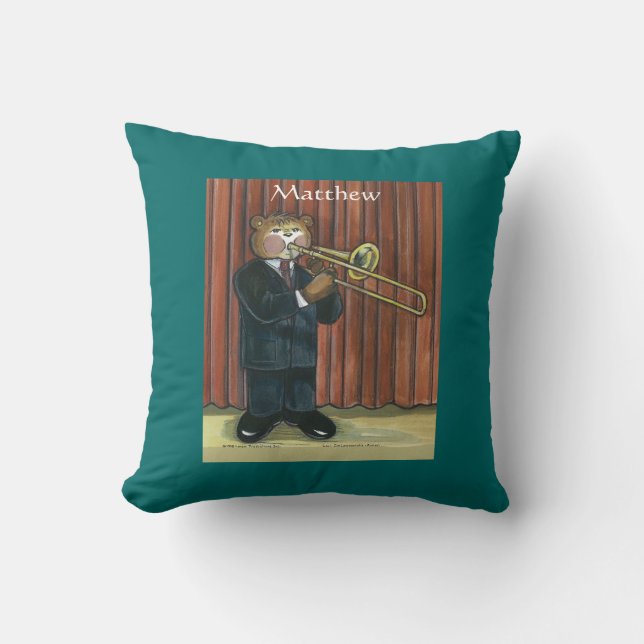 Almohada personalizada para el jugador de Trombone (Anverso)