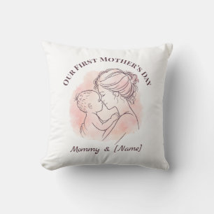 Almohada personalizada para el primer día de la ma