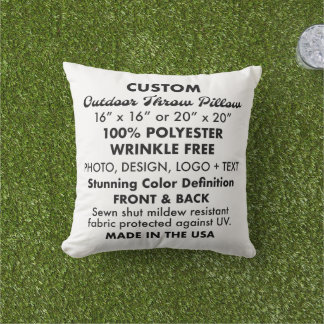 Almohada personalizada para exterior - 16" cuadrad