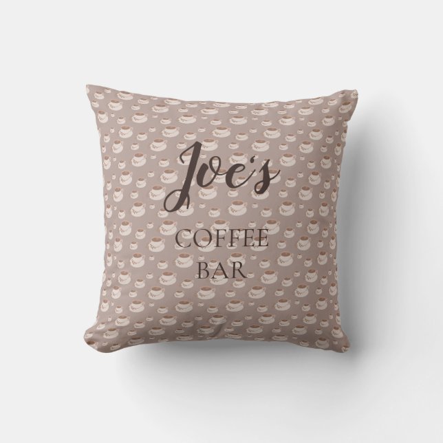 Almohada personalizada para la estación de café (Anverso)
