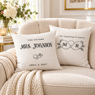 Almohada personalizada para la futura Sra. Novia