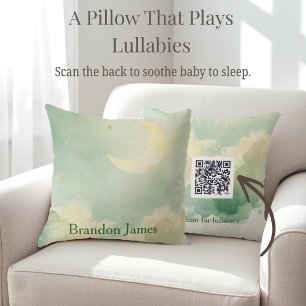 Almohada Personalizada para Nombre de Bebé Verde S