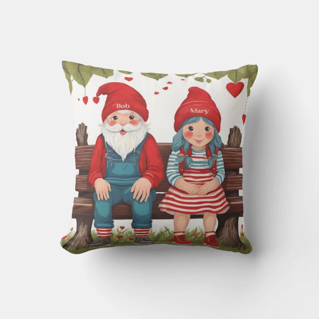 Almohada personalizada para parejas en el día de S (Anverso)