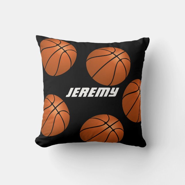 almohada personalizada personalizado de baloncesto (Anverso)