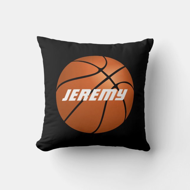 almohada personalizada personalizado de baloncesto (Anverso)