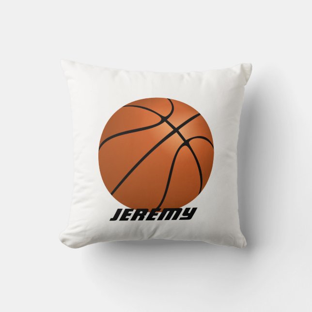 almohada personalizada personalizado de baloncesto (Anverso)
