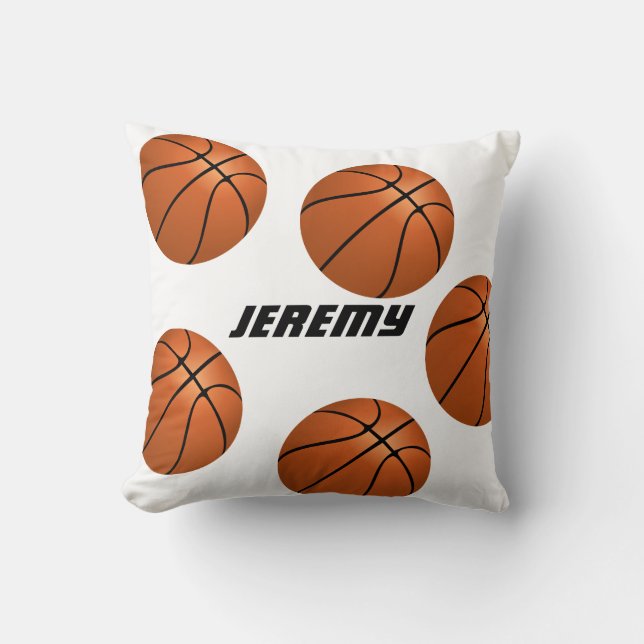 almohada personalizada personalizado de baloncesto (Anverso)
