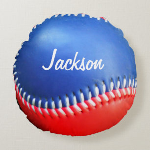 Almohada Personalizada Roja Blanca Azul Béisbol