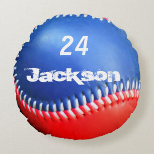 Almohada Personalizada Roja Blanca Azul Béisbol