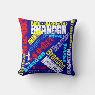 Almohada Personalizada Roja Blanca Azul y Amarillo