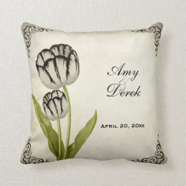 Almohada personalizada tulipán del recuerdo del